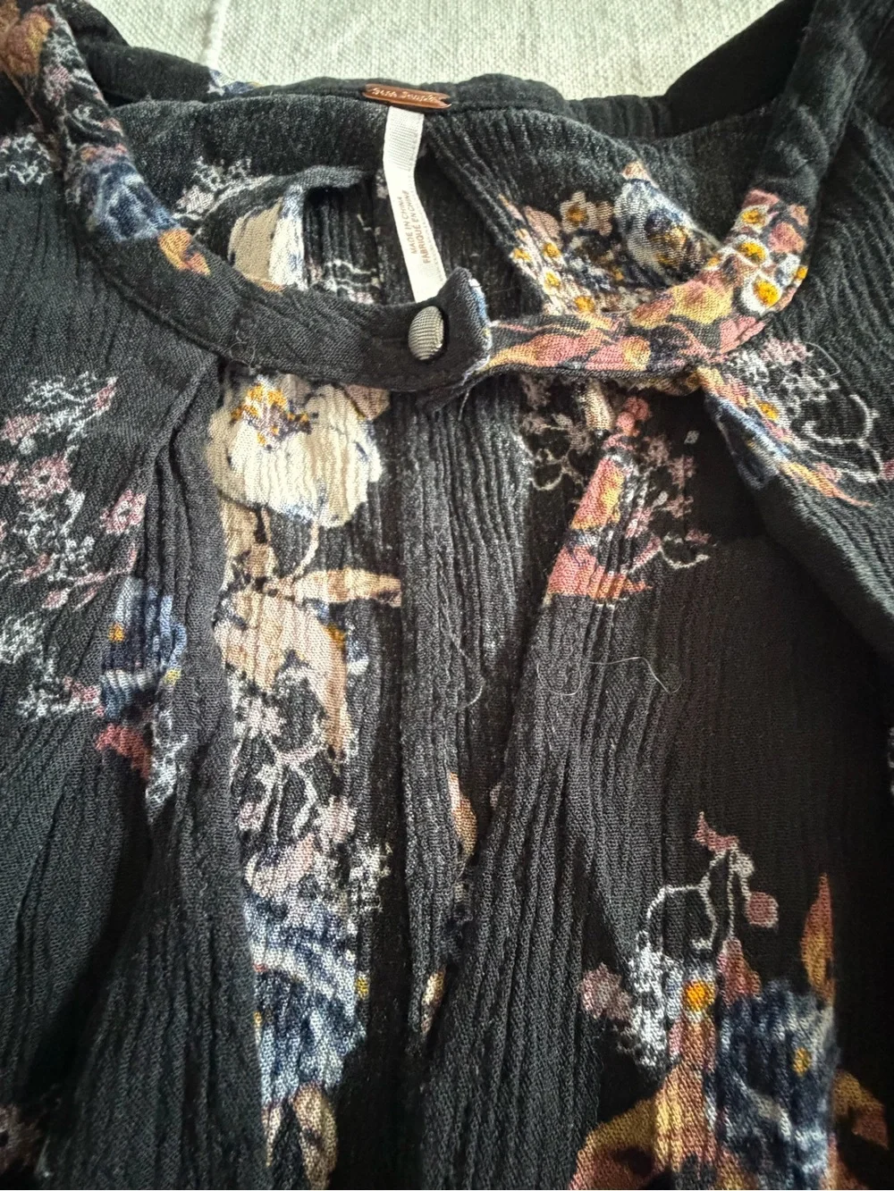 Free People Snap Out Of It Tree Swing Dress- Raven Combo